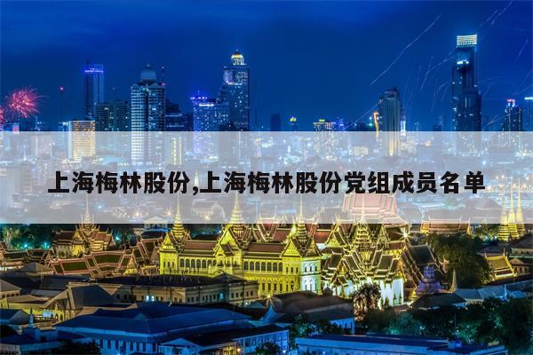上海梅林股份,上海梅林股份党组成员名单