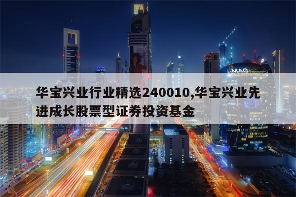 华宝兴业行业精选240010,华宝兴业先进成长股票型证券投资基金