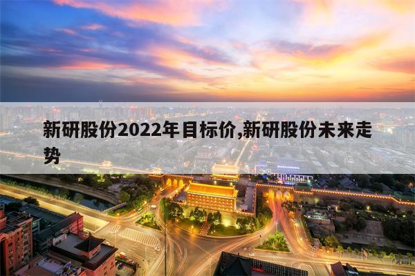 新研股份2022年目标价,新研股份未来走势